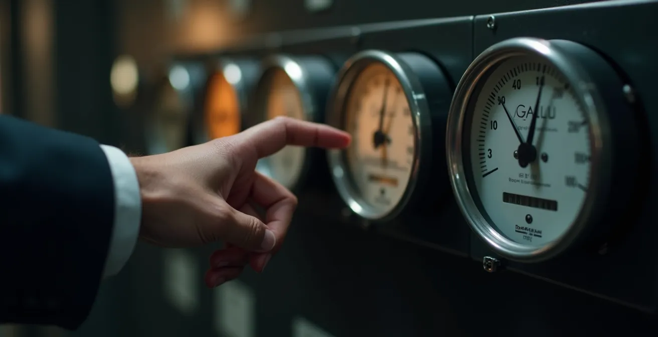 Main d'entrepreneur face à des choix énergétiques complexes