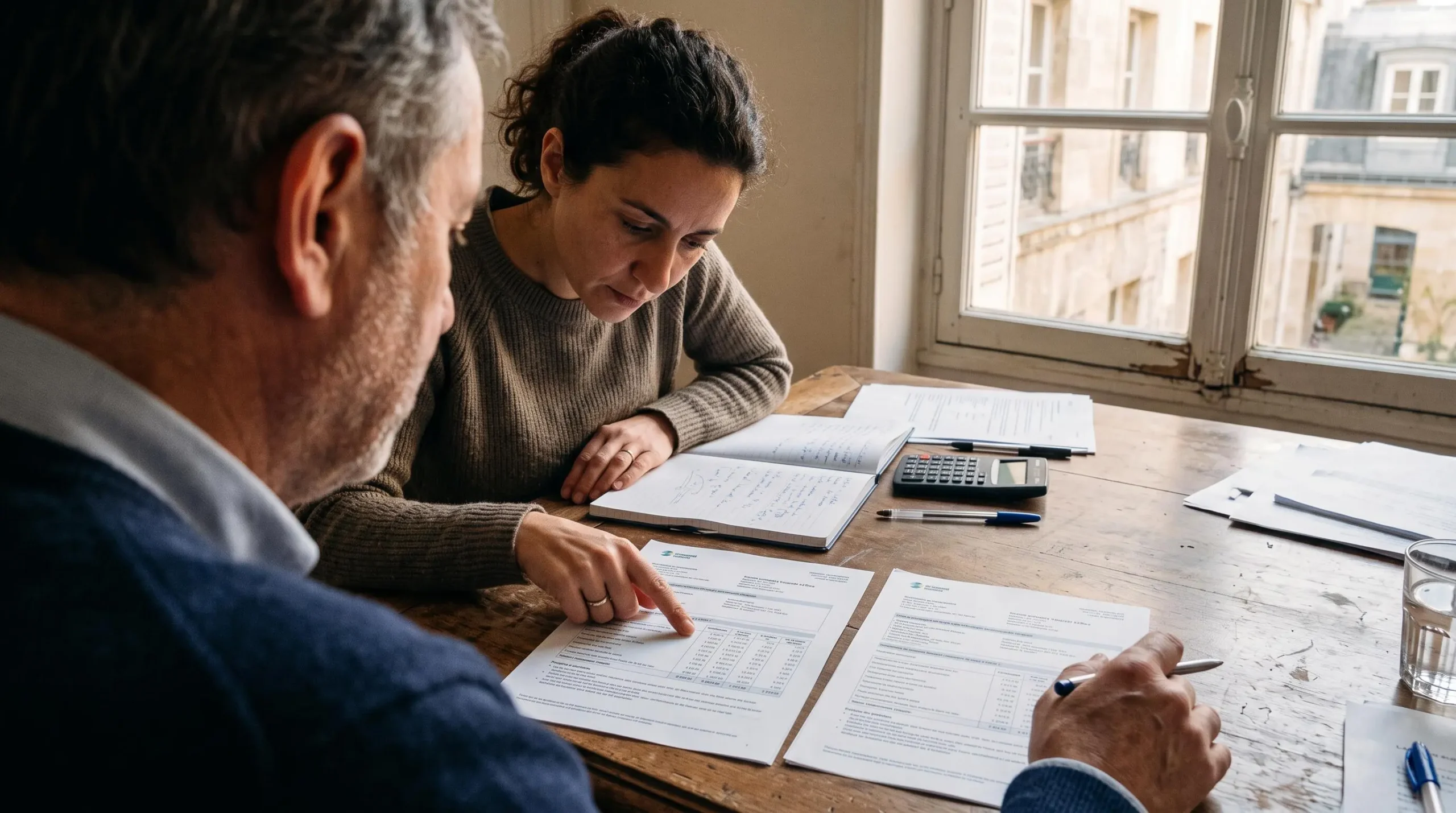 Des membres d'un syndic comparent deux propositions de contrat de gaz.